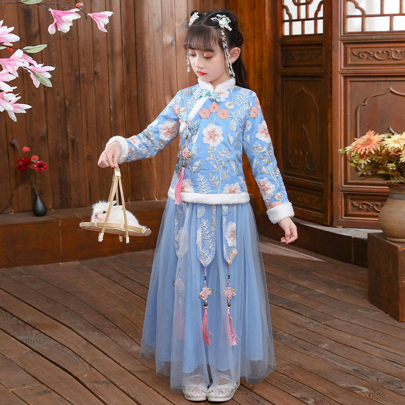 Winter Clothing Baby - 2024 dzieci jesień zima Hanfu dziewczynka