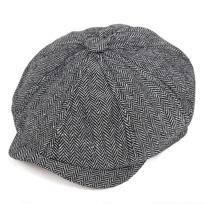 Winter Clothing Accessories - Nowa męska czapka typu flat top,