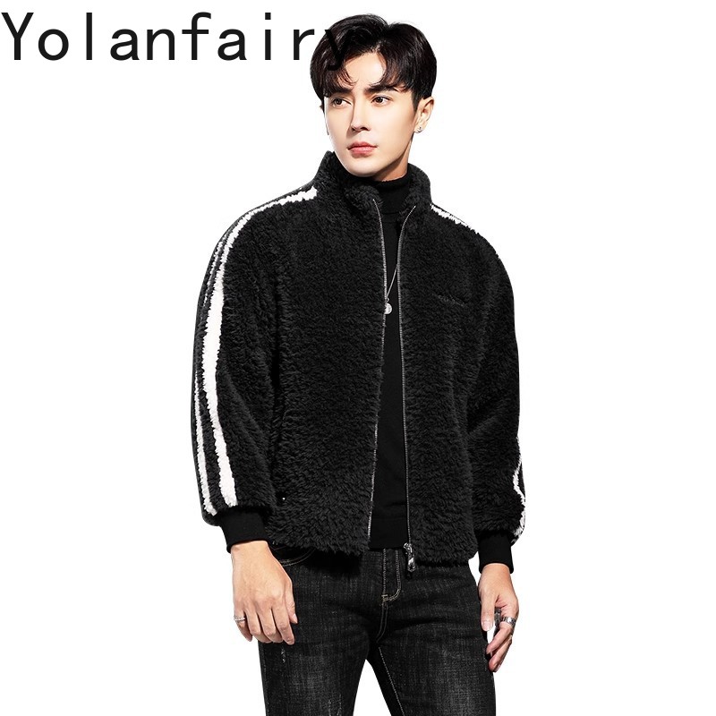 Quality Winter Clothing Jacket - YOLANFAIRY 100% wełniane męskie płaszcz z