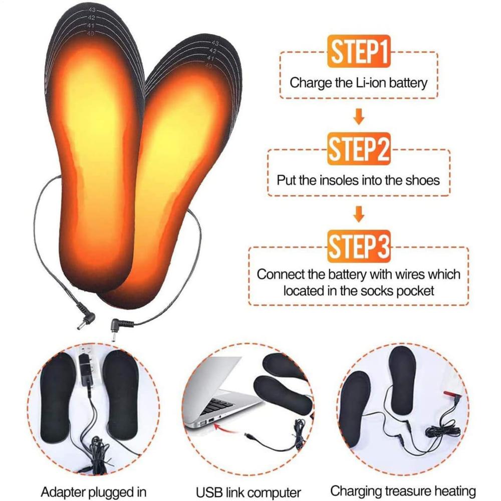 Wkładki grzewcze USB Tolex, ła – Heated Insole Rechargeable recenzja i cena